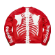 Skeleton Vanson Red Leather Jacket